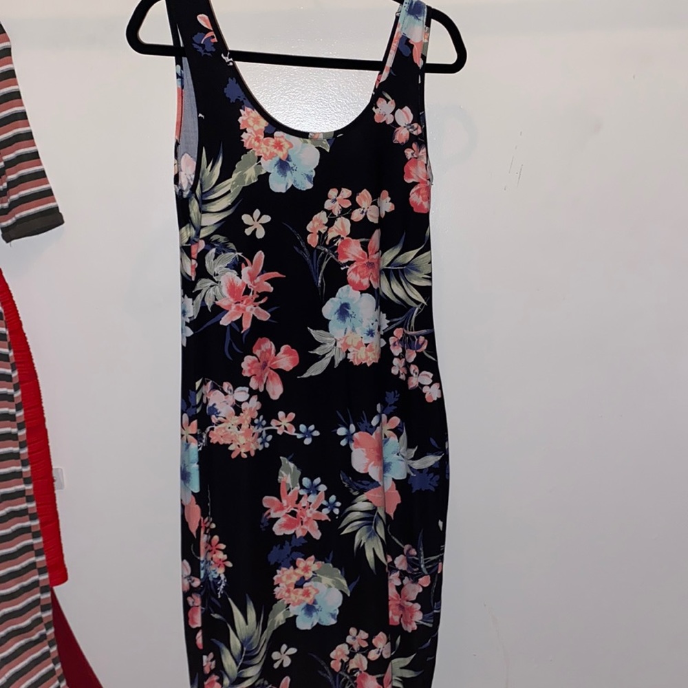 Large Floral Print Dress